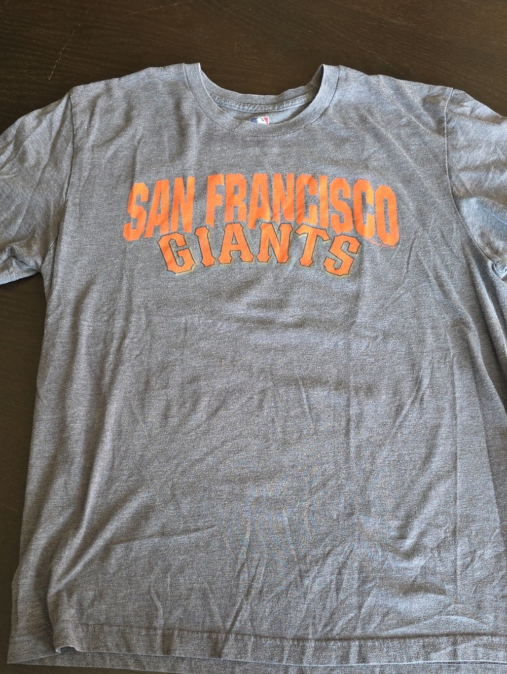 San Francisco Giants Gray Mens Tee with Orange Logo